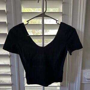 Lululemon short sleeve top. Black. Size 0. Like new!